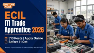 ECIL ITI Trade Apprentice Recruitment 2026 banner – 310 apprentice posts, apply online before 11 October