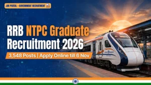 RRB NTPC Graduate Recruitment 2026 banner — 3,548 posts, apply online till 6 November