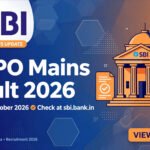 SBI PO Mains Result 2026 declared on 15 October 2026 — check merit list PDF at sbi.bank.in