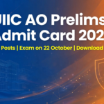 UIIC AO Prelims Admit Card 2026 banner — 225 posts, exam on 22 October, download now